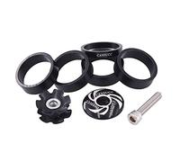 JSGHGDF Distanziale per Cuffia da 1/8 Pollice con Tappo Superiore dello Stelo, Dado a Stella della Cuffia Rosso Oro Distanziatori per Bici a 4 Colori Argento