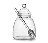 JSGHGDF Distributore di miele con facile accesso per bevande e pane soluzione di stoccaggio dispenser di miele in vetro