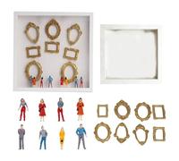 JSGHGDF Diys Minis Musei Silhouetted Box, Shadows Frame Display Case, Personalizza le ombre fotografiche con statuetta Personalizza il fai da te Photo Memory Case