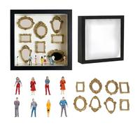 JSGHGDF Diys Minis Musei Silhouetted Box, Shadows Frame Display Case, Personalizza le ombre fotografiche con statuetta Personalizza il fai da te Photo Memory Case