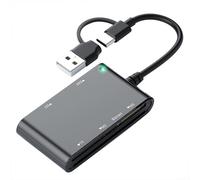 JSGHGDF Easy Plug and Play USB C e USB un lettore di schede intelligente non è necessario alcun driver per/MS Quick Data Access Reader