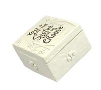 JSGHGDF Elegante portagioie in resina, custodia protettiva permanente, compatta, ideale come regalo per sorelle