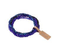 JSGHGDF Elegante set di perline in vetro da donna, accessori leggeri per feste da indossare tutti i giorni, set di vetro rivestito che cambia colore, Misura unica, come descritto