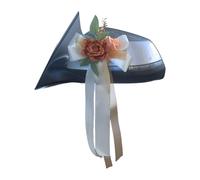 JSGHGDF Eleganti decorazioni floreali a specchio per auto, per anniversari, compleanni, matrimoni, fiori in poliestere