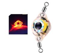 JSGHGDF Esche da pesca a LED Lampeggiatore subacqueo Halibut Illuminato Cucchiai da pesca in acqua salata Trolling Lure Cucchiai Esche LED Doppia Esca girevole Lure