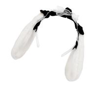 JSGHGDF Fascia per capelli con fiocco in pizzo con orecchie lunghe da coniglio, stile anni '2000, accessorio per cosplay