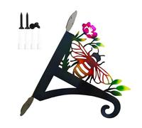 JSGHGDF Gancio per appendere piante in ferro colorato con motivo api a parete per mangiatoia per uccelli Campanelli a vento Decorazione da giardino Supporto per piante da appendere