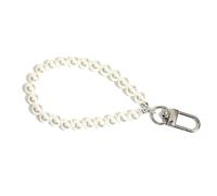 JSGHGDF Moda Iminazione Perle Perle Portachiavi Cordino Da Polso Phone Casella Charm Portachiavi Decorazioni Pendente Cellulare Strap, Fibbia per porta in argento