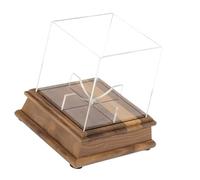JSGHGDF Modern Signatures Baseball vetrina Box con costruzione in acrilico trasparente e base in legno presentazione caso firmato baseball display