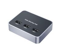 JSGHGDF Modifica USB di assegnazione multipla per 2 computer in metallo costruito al centro per keyset Typesetter Dividing Drag Efficiency Meet Device Data Transfer Center