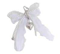 JSGHGDF Perle alla moda Bowknot Cuore Charm Ciondolo Borsa Decorazione Fiocchi Portachiavi Portachiavi Ornamento Accessorio Moda Per, Misura media., M