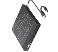 JSGHGDF Plugs And Play Esterno Disco Disco USB Type C Interfacce Hubs USB per Combustione del Disco VCD E Trasferimento File USB Type C Esterno