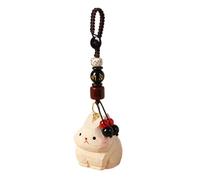 JSGHGDF Portachiavi a forma di coniglio, realizzato a mano, leggero, intagliato, ciondolo a forma di animale, per chiavi e borse, accessorio unico, Mantra Sei Personaggi, Taglia unica