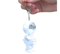 JSGHGDF Portachiavi astronauta con proiettore di tramonto e luce, ornamento per borsa, portachiavi con ciondolo a forma di cartone animato, per ragazze, coppie, bambini, bianco, M