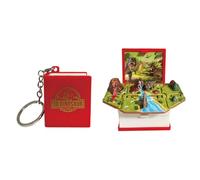 JSGHGDF Portachiavi pieghevole 3D a forma di libro popup per bambini, puzzle di scienza, novità, mini dinosauro, decorazione per borsa, portatile, per bambini, Dinosauro rosso., Etichettalia unica