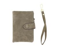 JSGHGDF Portafoglio corto da donna con stampa floreale in pelle PU tripla piega portafoglio porta carte di credito borsa per mamma compleanno Natale, Verde militare