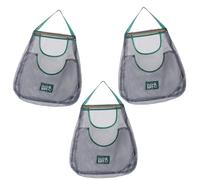 JSGHGDF Sacchetti per frutta e verdura in rete robusta con ganci per montaggio a parete, ventilati, resistenti all'umidità, per cucina e casa, organizer da cucina a parete
