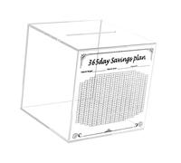 JSGHGDF Salvadanaio in acrilico trasparente 365 giorni di risparmio sfida, salvadanaio per anni per obiettivi finanziari e decorazioni per la casa, contenitore quotidiano regalo