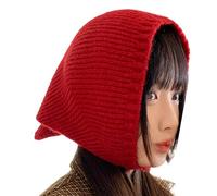 JSGHGDF Sciarpa triangolare in maglia spessa, morbida lana, unisex, sciarpa unica per donne e uomini, accessorio da viaggio per esterni, sciarpa multifunzionale in maglia per donne e uomini, Rosso