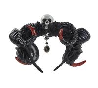 JSGHGDF SheepHornHeadbandAntelopeHeadbandHalloweennHornDevilHornsHeadbandSkullHeadbandDayOftheDeadHeadband