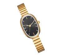 JSGHGDF Sofisticato orologio da polso ovale con cinturino in pelle premium resistente all ' acqua Orologio da polso impermeabile moderno elegante retrò per professionisti