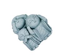JSGHGDF Statua in miniatura di monaco in preghiera di pietra arenaria, scultura in miniatura, decorazione per interni ed esterni, ornamenti spirituali