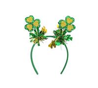 JSGHGDF StPatricks - Cerchietto per capelli a tema festivo, per adulti e bambini, per tutte le età, antiscivolo, con trifoglio glitterato