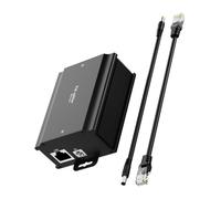 JSGHGDF Telecamera di sicurezza POE Splitter 48V a 36V 2A con protocolli | Alloggio industriale del metallo per la telecamera di sicurezza e il punto di accesso, alto potere all'aperto con i