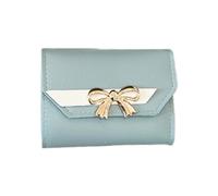 JSGHGDF Trifold Portafoglio Carta di Credito Porta Contanti Donna Ragazza Tipo Breve Piccolo Cambiamento Borsa Multi Slot Portafoglio, Blu