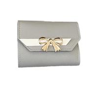 JSGHGDF Trifold Portafoglio Carta di Credito Porta Contanti Donna Ragazza Tipo Breve Piccolo Cambiamento Borsa Multi Slot Portafoglio, grigio