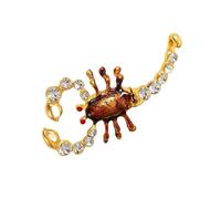 JSGHGDF Unico Zodiacs Portagioie con intricati scorpioni dettagliati elegante scatola di zirconia cubica per la conservazione di accessori porta gioielli realistico
