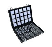 JSGHGDF Vassoi moderni con scomparti in acrilico bianco con piccole scatole quadrate per gemme con finestra trasparente