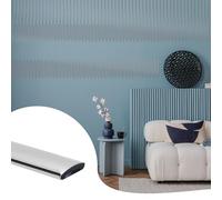 JSIWOTH 16M Modanatura Adesiva per Pareti, Argento Nastro di Decorazione Flessibili per Porte, Finestre, Specchi, Pareti, Pavimenti, Piastrelle, e Bordi (LARG.:1 cm, ÉP.:0,25 cm)
