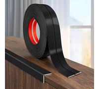 JSIWOTH 9,2M Profilo Angolare PVC Flessibile Autoadesivo 90-180°, Modanatura Protettiva per Angoli Interni ed Esterni, Bordo Decorativo per Parete e Soffitto (Nero, W:16MM)