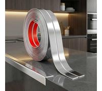 JSIWOTH 9,2M Profilo Angolare PVC Flessibile Autoadesivo 90-180°, Modanatura Protettiva per Angoli Interni ed Esterni, Bordo Decorativo per Parete e Soffitto (Argento, W:16MM)