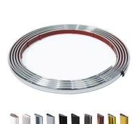 JSIWOTH Modanatura Adesiva per Pareti, Nastro di Decorazione Auto-Adesivo per Porte, Finestre, Specchi Flessibili, Pareti, Soffitti, Pavimenti, Armadi, Piastrelle, e Bordi, 1cm x 3M, Argento