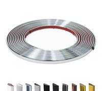 JSIWOTH Modanatura Adesiva per Pareti, Nastro di Decorazione Auto-Adesivo per Porte, Finestre, Specchi Flessibili, Pareti, Soffitti, Pavimenti, Armadi, Piastrelle, e Bordi, 1cm x 8M, Argento
