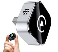 JSJHJZJ 2-in-1 Wireless Carplay & Android Auto Adapter, Ultra-Compact Design, Larger Vents, Faster And More Stable Connection for iOS 9+ & Android 11+(Silver)