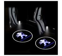 JsjjQf 2 Pezzi Auto Benvenuto Lampada per Peugeot 3008 5008 208 2008 308 508 SW GT 2020-2022 2023 2024 2025,Luci Proiettori Porte Lampada Emblema HD Illuminazione Decorazione Accessori
