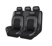 JsjjQf 9 Pezzi Auto Set Coprisedili per Ford Focus 3 2010 2011 2012 2013 2014 2015 2016 2017 2018, Pelle Fodere Coprisedili Coprisedili Anteriori e Posteriori Traspirante Accessori,Grey