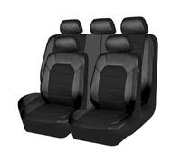JsjjQf 9 Pezzi Auto Set Coprisedili per Ford Focus 3 2010 2011 2012 2013 2014 2015 2016 2017 2018, Pelle Fodere Coprisedili Coprisedili Anteriori e Posteriori Traspirante Accessori,Black