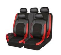 JsjjQf 9 Pezzi Auto Set Coprisedili per Kia Picanto 2020-2025, Pelle Fodere Coprisedili Coprisedili Anteriori e Posteriori Traspirante Accessori,Red