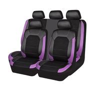 JsjjQf 9 Pezzi Auto Set Coprisedili per Kia Picanto 2020-2025, Pelle Fodere Coprisedili Coprisedili Anteriori e Posteriori Traspirante Accessori,Purple