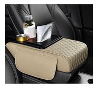 JsjjQf Auto Copribraccioli per Ford F Series 2000-2025,Protezione per Braccioli Pelle Console Centrale Bracciolo Scatola Portaoggetti,Beige