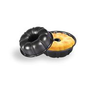JSJMOFA 2 Pezzi Stampo Torta teglia Stampo per Ciambella con Tubo da forno in Acciaio con Rivestimento Antiaderente da Forno per Biscotti e Torte 24 cm