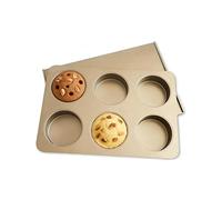 JSJMOFA Stampo per muffin con Coperchio, 6 Fori Antiaderente Teglia per Muffin, Teglie Muffins Cuocere Cupcake, Muffins, Panini Hamburger, Biscotti