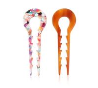 JSKWIKE 2 Pcs Forcina a Forma di U Forma di U Fermaglio Perno per Capelli Stile Francese Bastoncini per Capelli per Ragazze Donne