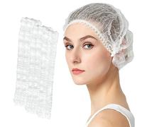 JSKWIKE 30 Pcs retine per capelli monouso circonferenza 52 cm retine monouso bianco in PP per la cucina, cuffietta come accessorio medico, copricapo, retina per capelli monouso per uomo/donna