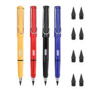 JSKWIKE 4 Pcs Matite Eterna Penna Senza Inchiostro Matita Set Penna Riutilizzabile Matita Infinita con 8 Punte di Ricambio Matita Infinity per Studenti per Scrivere Strumento Pittura
