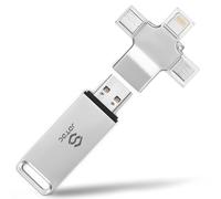 JSL JDTDC 128GB 4-IN-1 Chiavetta USB Per iPhone/iPad/Android/Computer Universale Foto Memoria Esterna Stick di Backup Automatico per Foto & Video iPhone